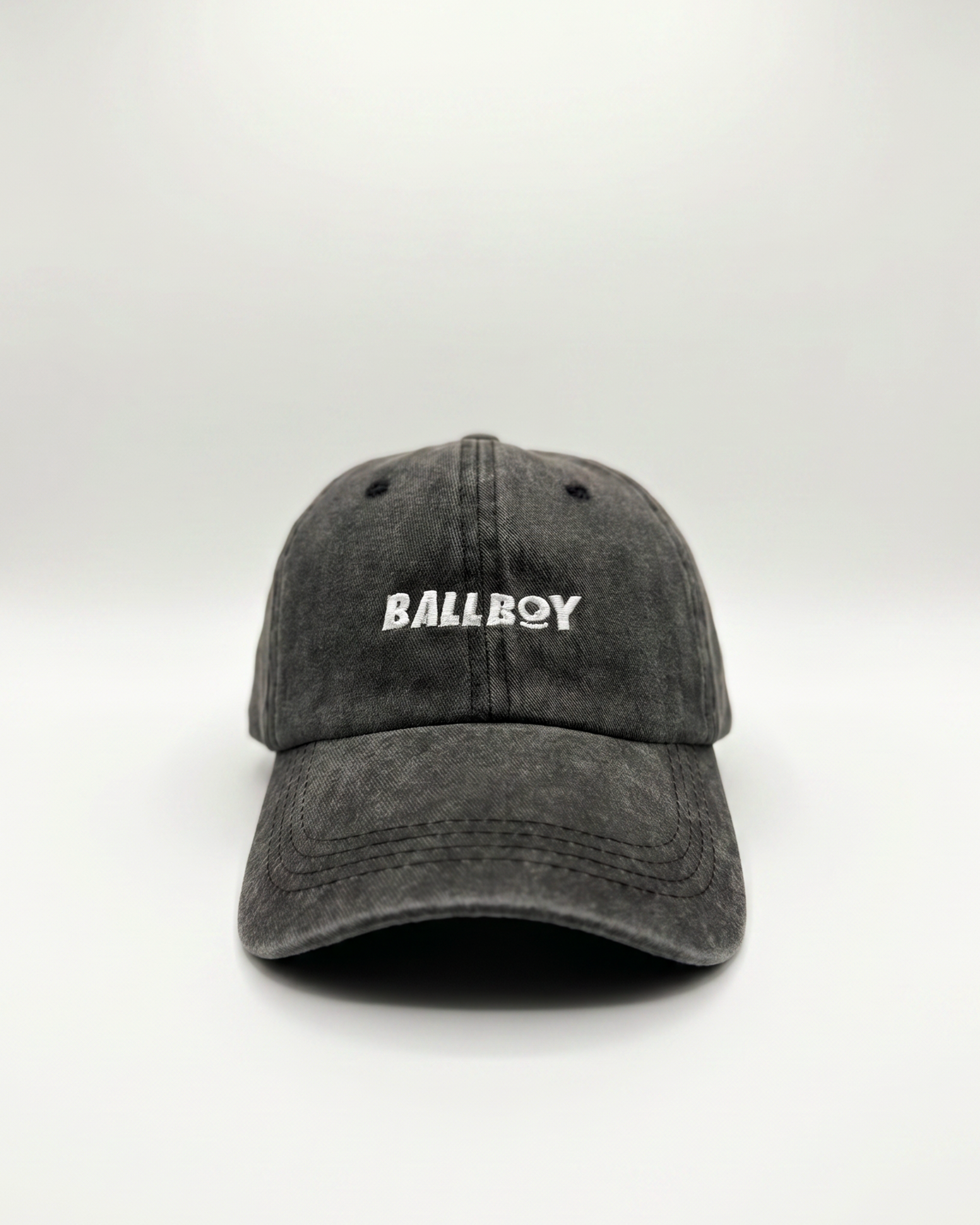 Black Ball Boy vintage wash baseball hat
